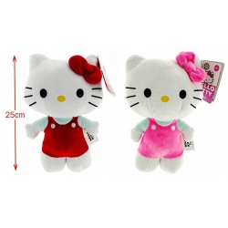 PELUCHE HELLO KITTY 2 COLORIS 25 CM