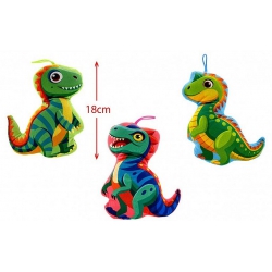 PELUCHE DINOSAURE 18 CM 3 ASSORTIS
