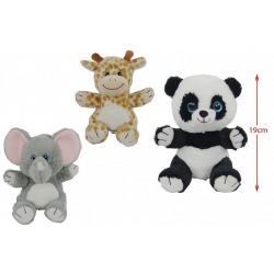 PELUCHE ELEPHANT PANDA GIRAFE 19 CM ASSORTIES