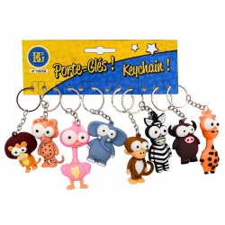 PORTE CLES GROS YEUX ANIMAUD 3 D 6.5 CM