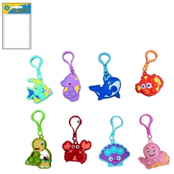 PORTE CLES POP IT ANIMAUX MARINS 6 CM