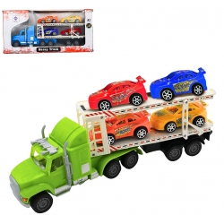 CAMION TRANSPORT 31 CM AVEC 4 VEHICULES