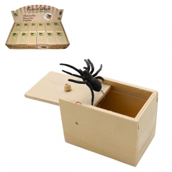 ARAIGNEE SURPRISE COFFRET BOIS 9*6.5 CM