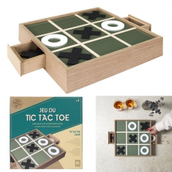JEU DU TIC TAC TOE EN BOIS 30 CM