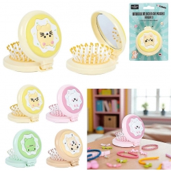 BROSSE MIROIR DE POCHE KAWAII