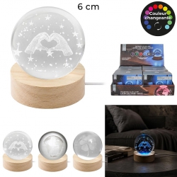 LAMPE VERRE BOULE 6 CM