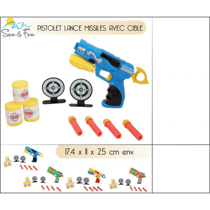 PISTOLET LANCE MISSILE EN MOUSSE PISTOLET LANCE MISSILE EN MOUSSE