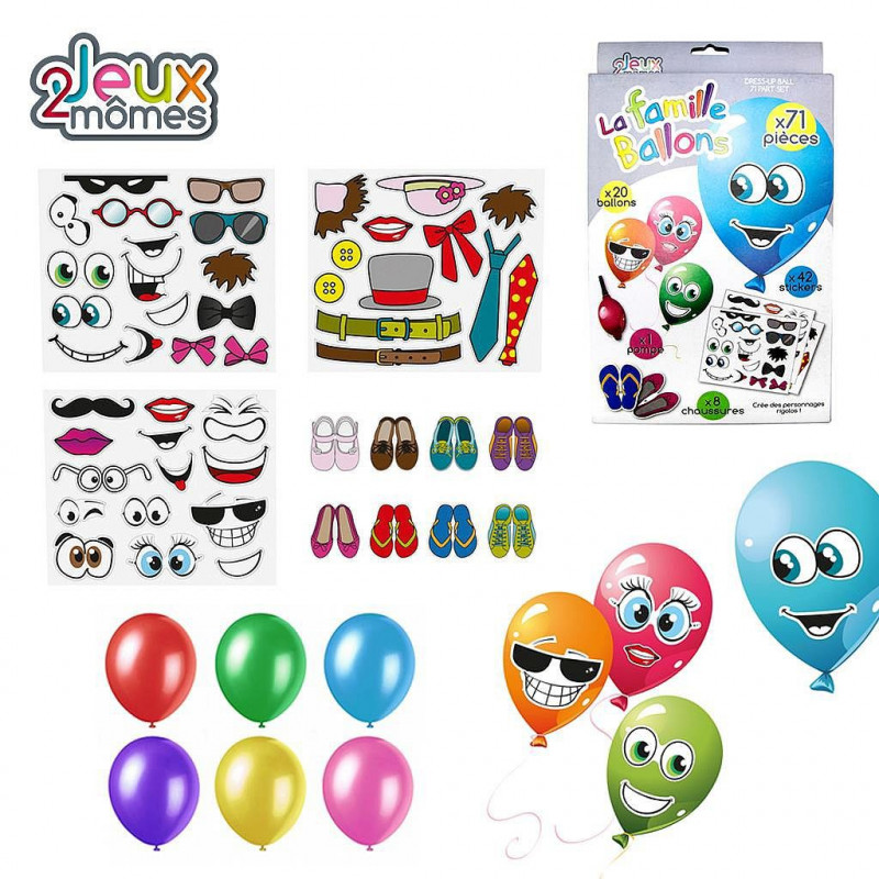 SET DE BALLONS BAUDRUCHES A DEGUISER SET DE BALLONS BAUDRUCHES A DEGUISER