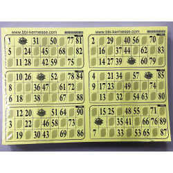 PLANCHE 6 GRILLES RIGIDES JAUNE X83