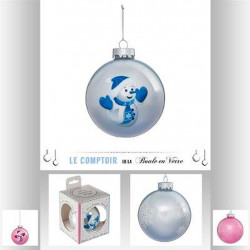 BOULE DE NOEL BLEUE 1ER AGE