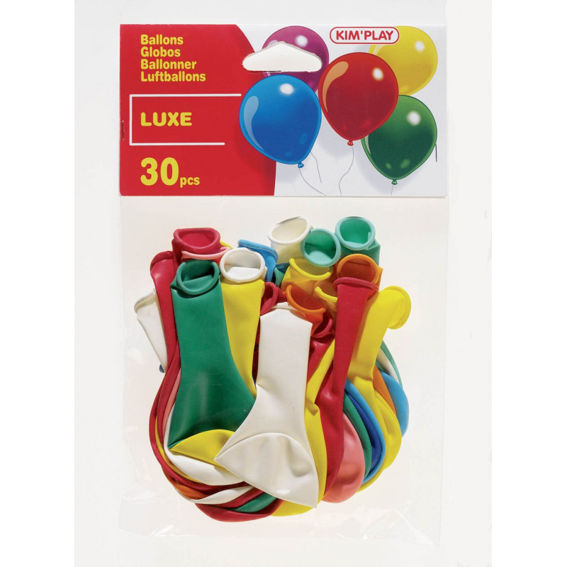 Lot de 10 Ballons de baudruche sérigraphiés 30 ans, Diam. 28 cm