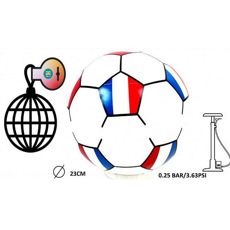 BALLON DE FOOT DRAPEAU FRANCAIS DIAM 25 CM