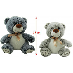 Peluche animal assis 28 cm avec bebe, peluche