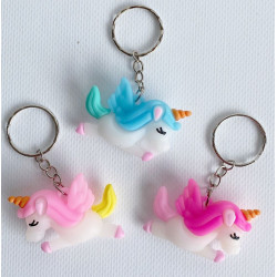 PORTE-CLE LICORNE 3D 4.5 CM