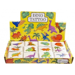 SACHET DE 12 TATOUAGES DINOSAURE (1 boite de 48 sachets de 12 )