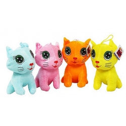 PELUCHE CHAT COLORE 16 CM