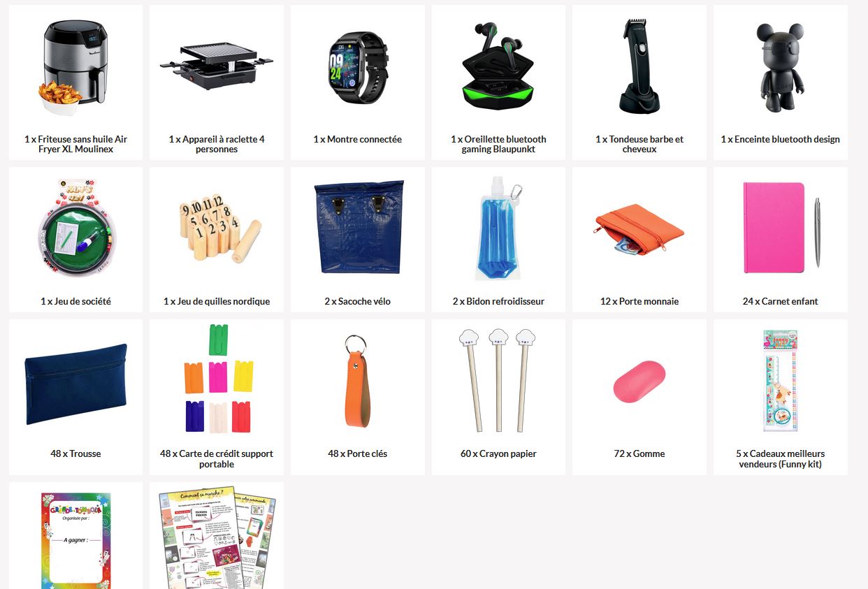 kit 7 tombola