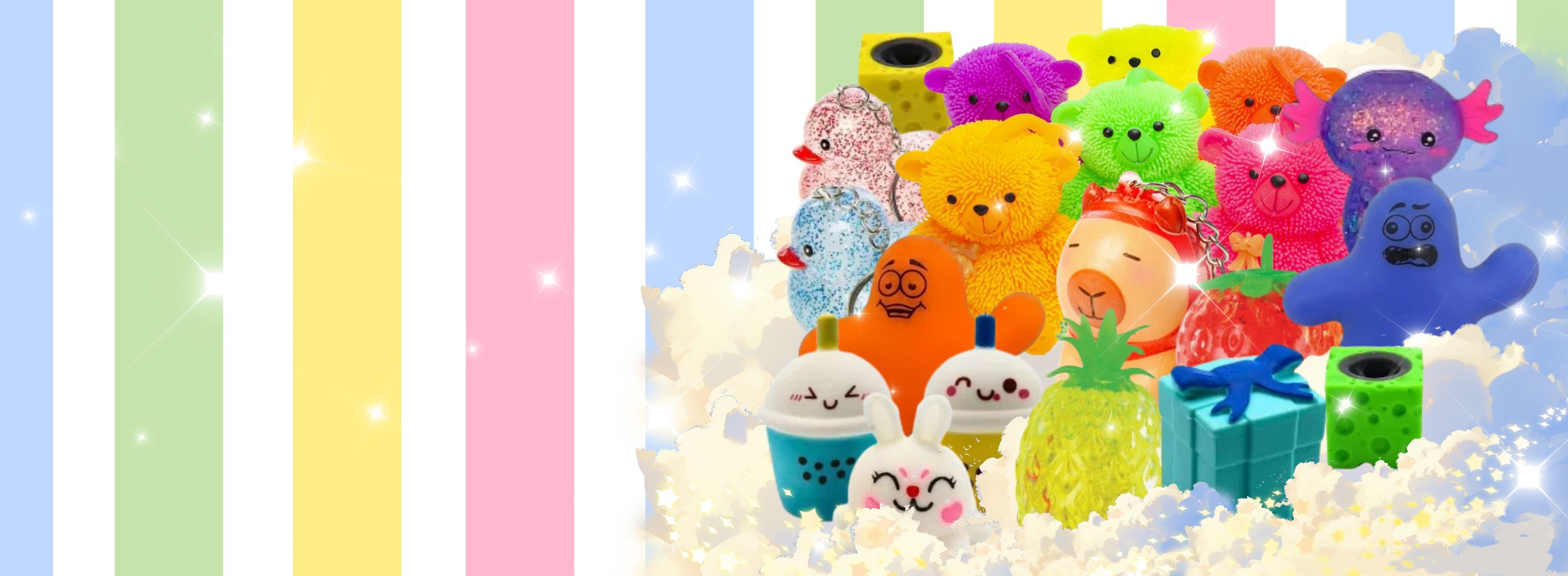 squishy, jouets puffer er balles anti stress